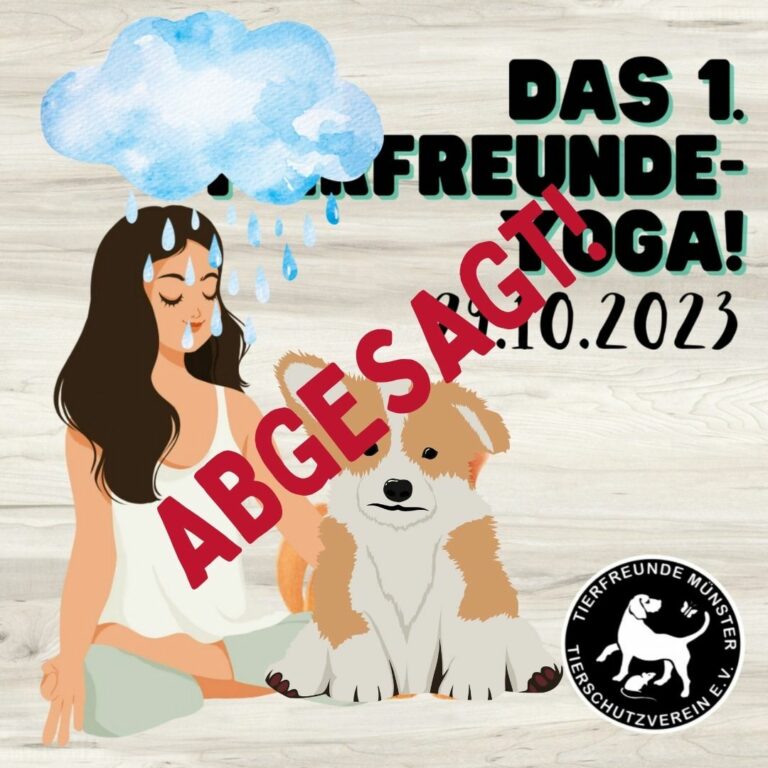 Tierfreunde-Yoga am 29.10. fällt aus