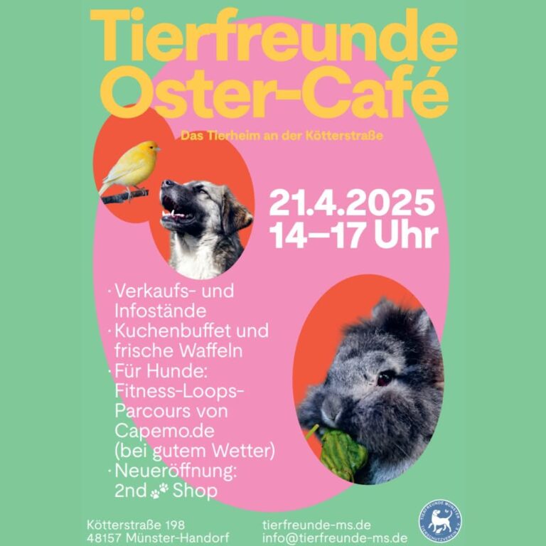 Ostercafé und Neueröffnung des Second Pfote Shops am 21. April